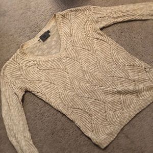 Beige/cream v neck sweater